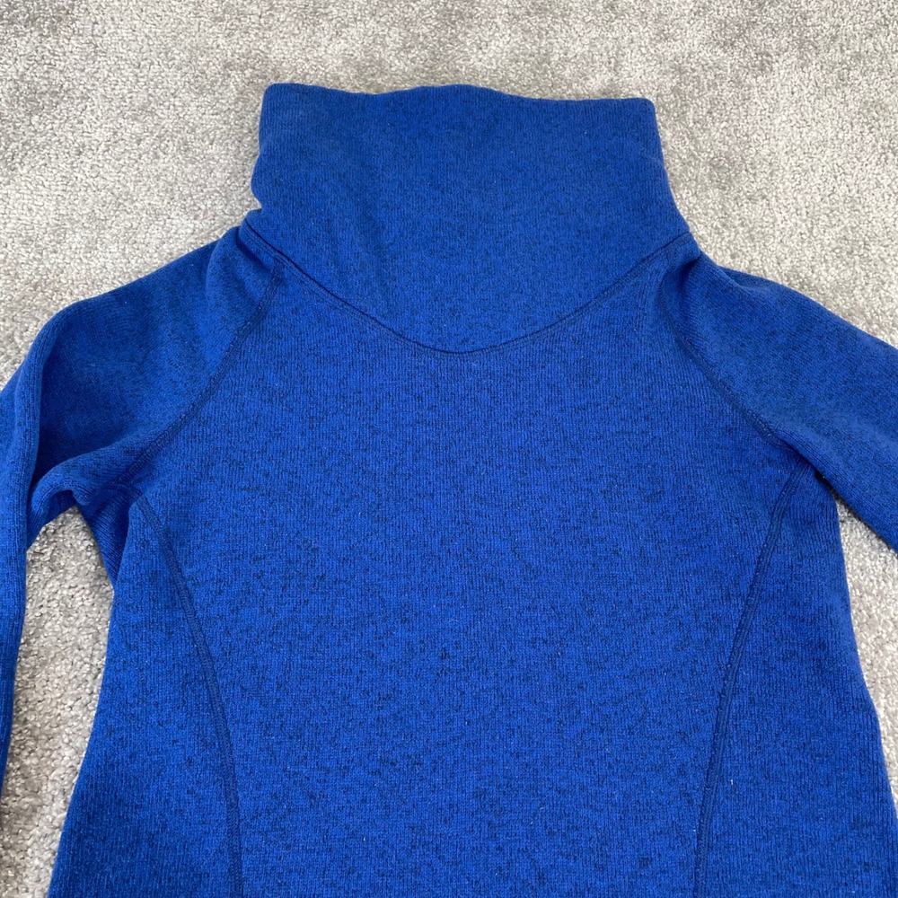 Arcteryx Sweater Womens Extra Small Relaxed Fit Cowl Neck Fleece Pullover Blue - Picture 2 of 13
